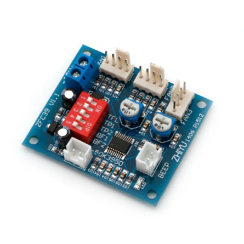 PWM 12V CPU PC Fan Temperature Control Speed Controller Module High-Temp Alarm