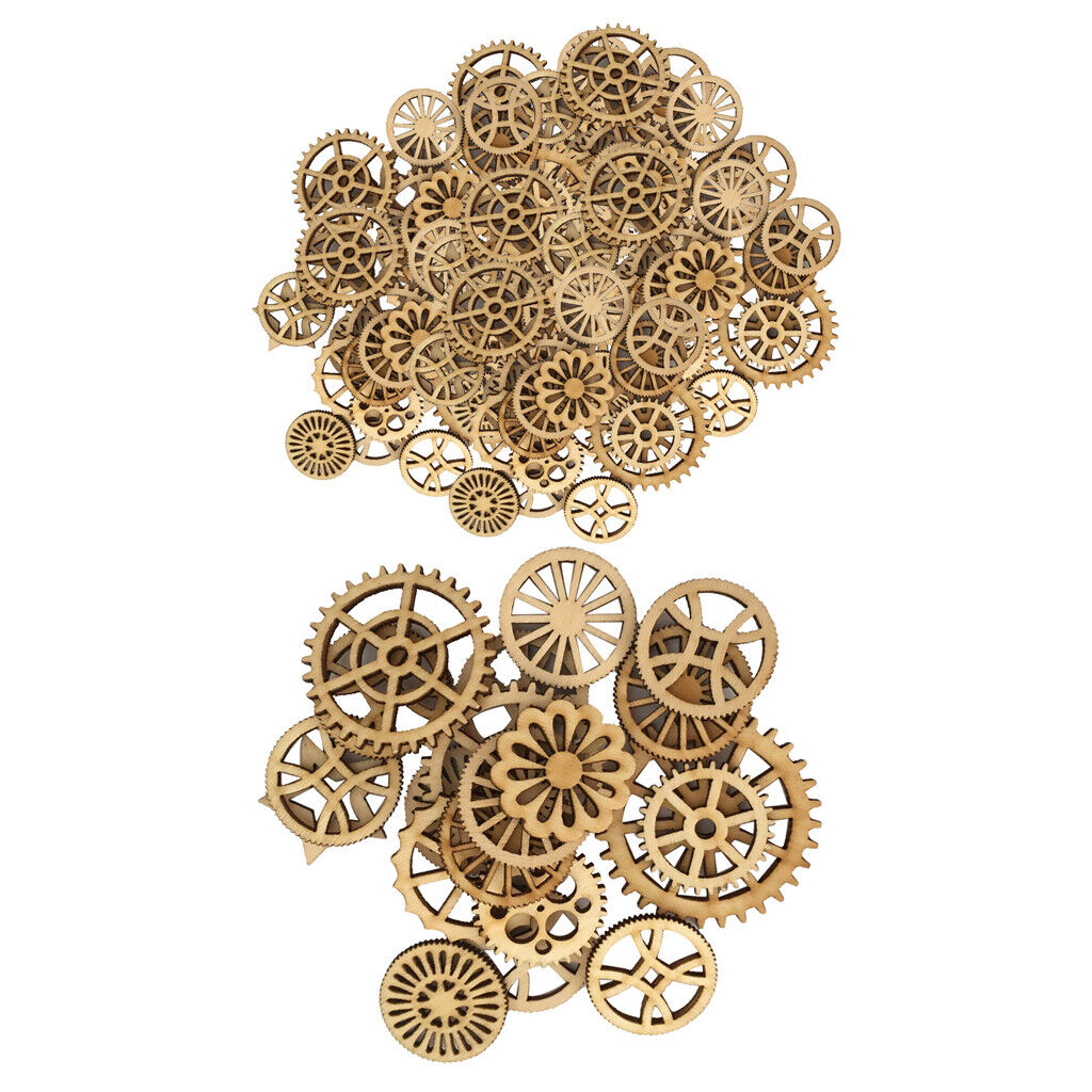 150pack Mixed Hollow Gear Unfinished  Pieces  Hanging Embellishments