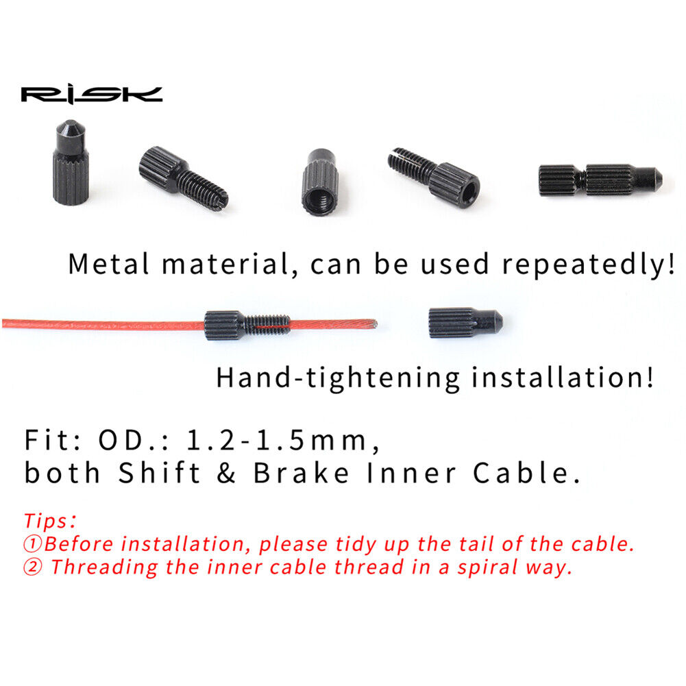 RISK 4pcs Bike Brake Line Caps Detachable Bicycle Shifter Brake Cable Cap