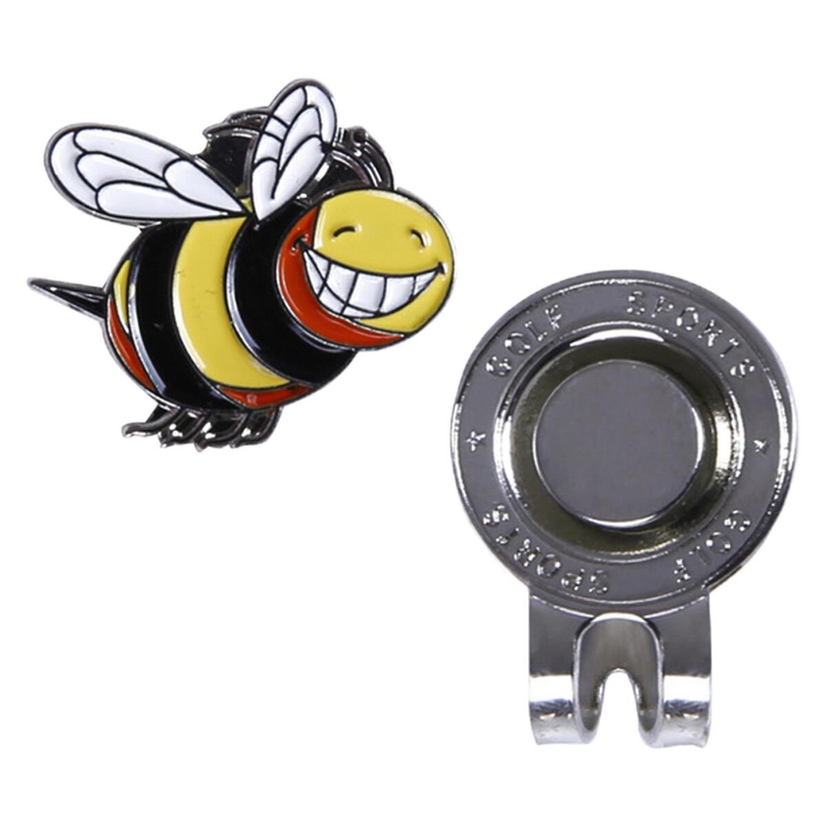 Funny Golf Ball Marker with Magnetic Hat Clip Metal Bee Shaped for Men Women