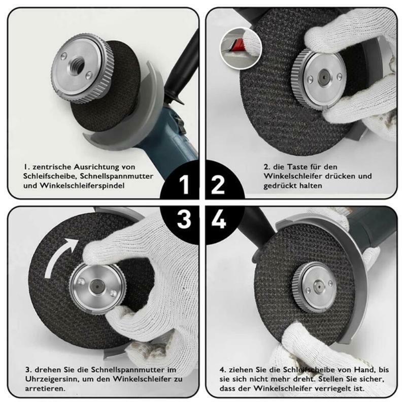Universal Flange Nut Set Tools M14 Thread Inner Outer Angle Grinder