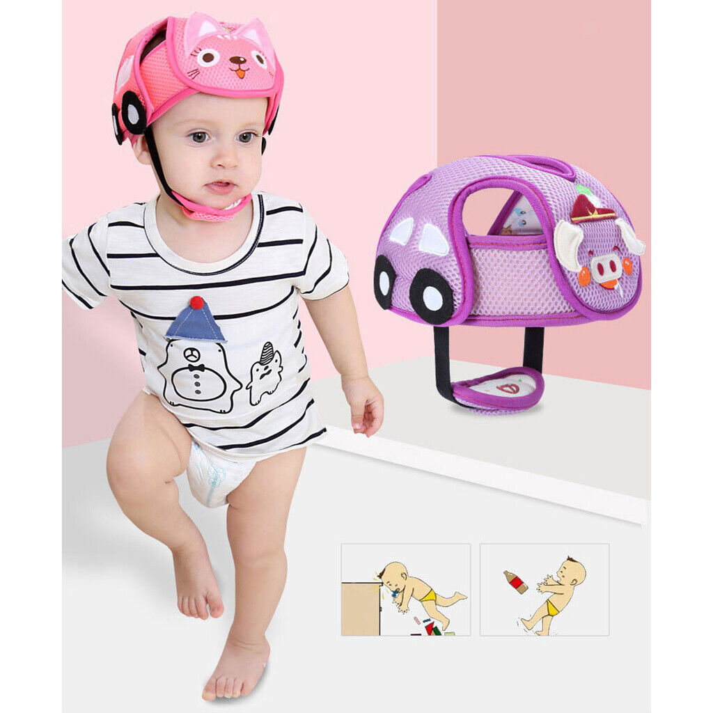 Infant Baby Toddler Safety Helmet Pink Sloths    Hat