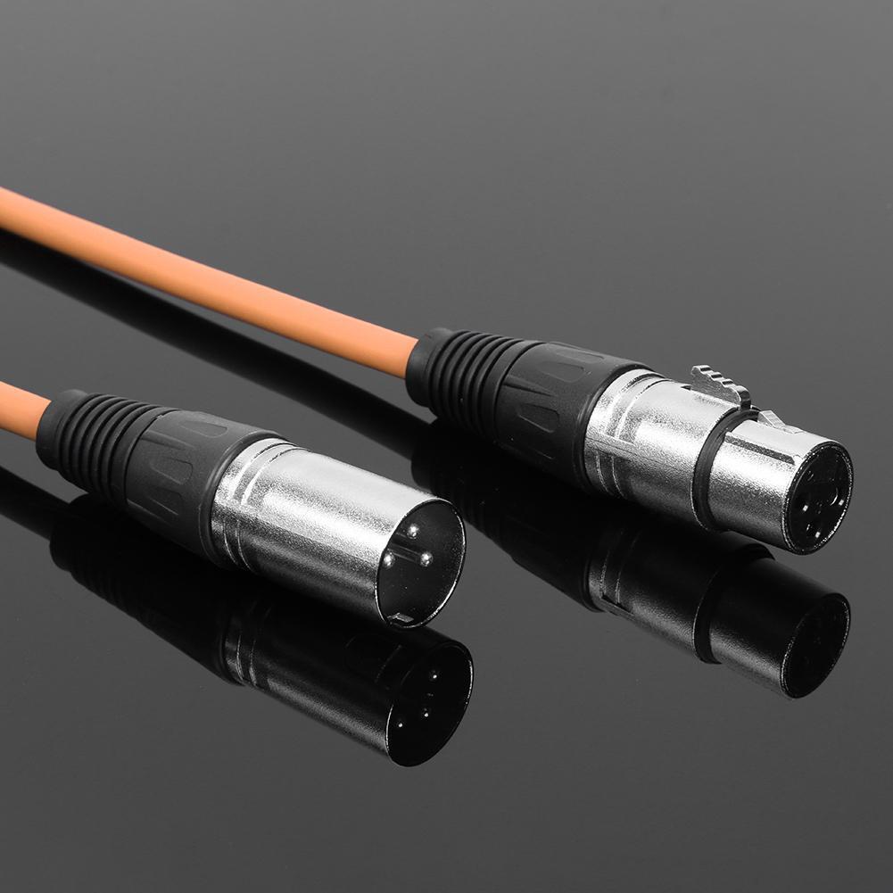 1m XLR 3Pin Cable Male to Female Shielded Microphone Wire Cord (Orange)