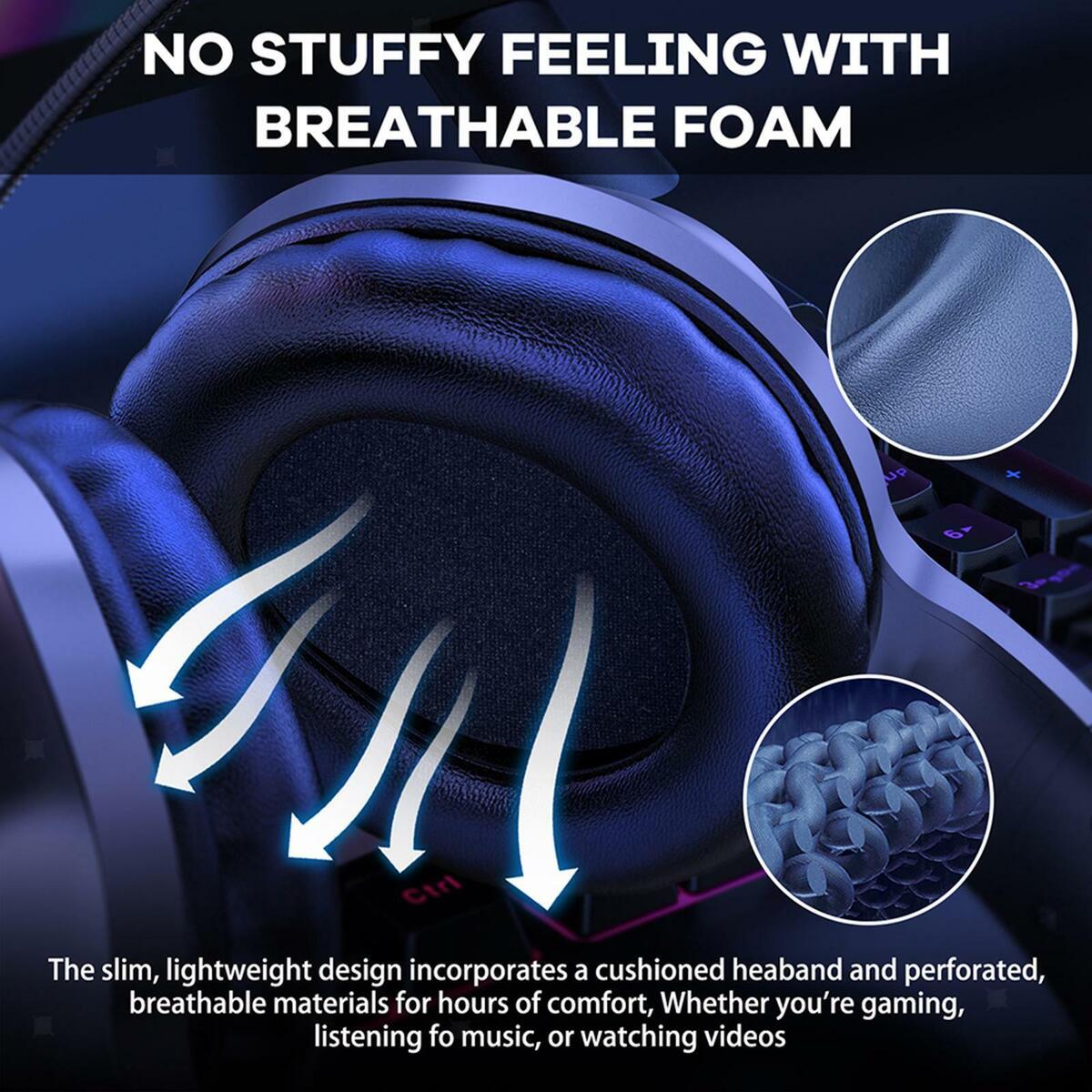 RGB Gaming Headset Eating Chicken for Workout  Phones Gym Running