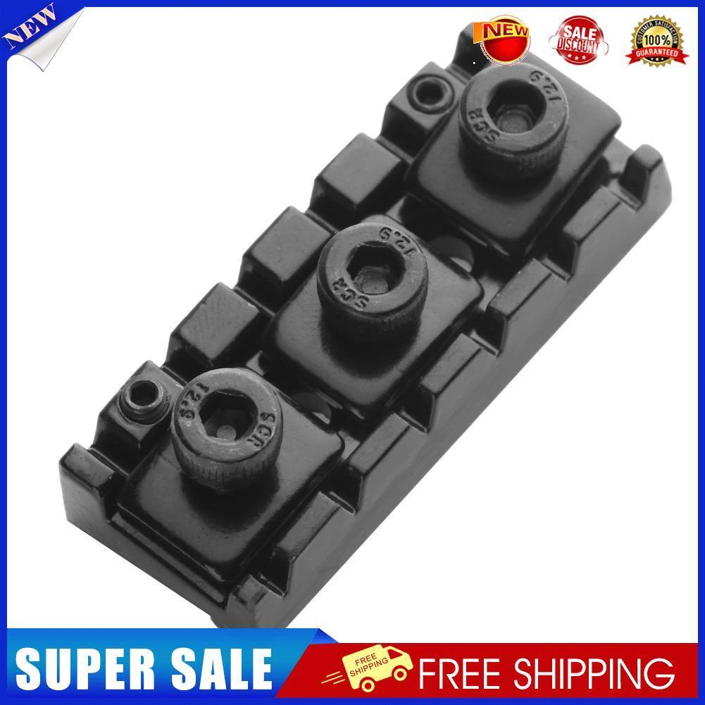 42.5mm Zinc Alloy Electric Guitar Locking Nut String Lock w/ Wrench(Black)