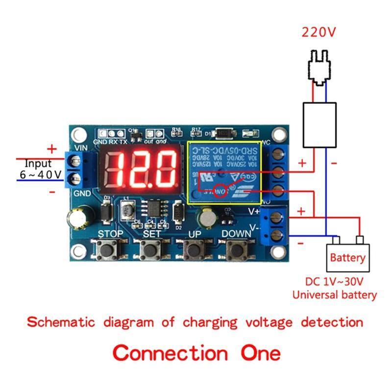 DC 6-40V Battery Charger Discharger Board Under Voltage Over Voltage Protection