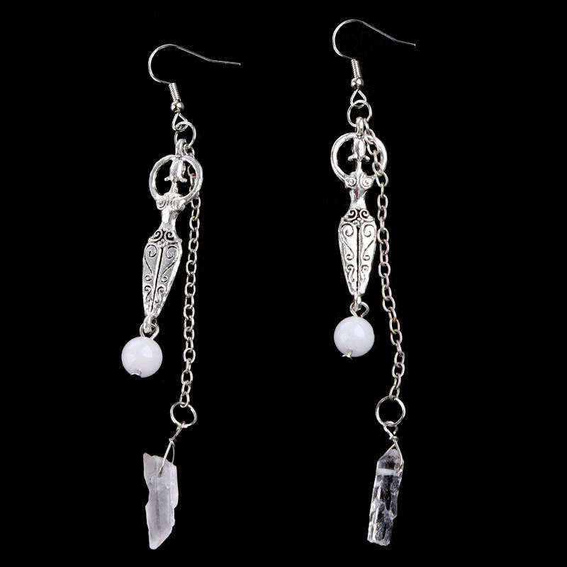 Creative Moonstone Drop Dangle Earrings Ear Stud Jewellery Reiki Energy Healing