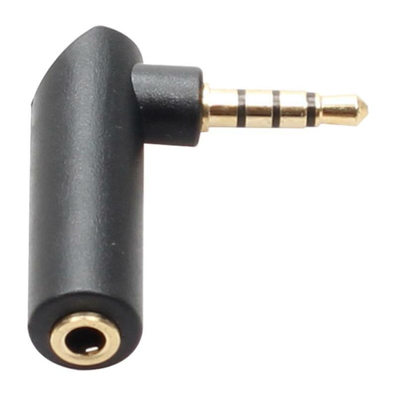 Right Angled 3.5mm Angle Male to Female Headphone Stereo Audio Adapter Connector