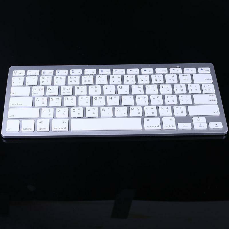 English Thai 78 Keys Wireless Bluetooth-compatible Keyboard for Laptop Tablet