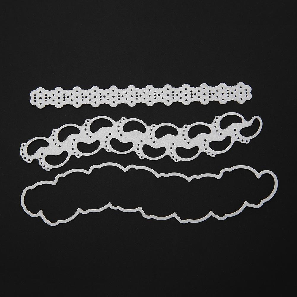 3pcs Footprint Cutting Dies Stencils Scrapbook Embossing DIY Album Cards
