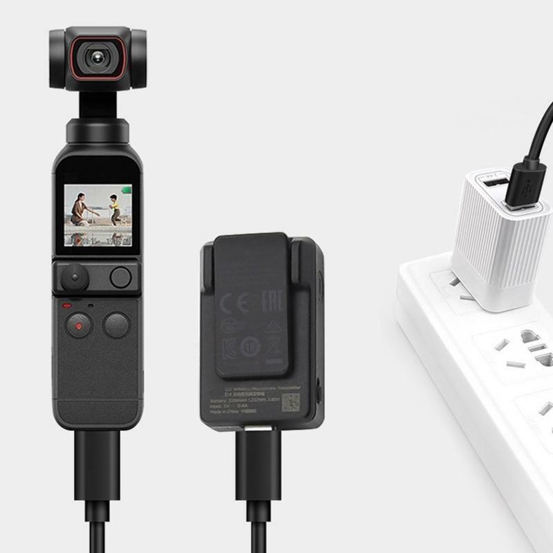 For Osmo Pocket 2 Gimbal Handle Stabilizer Accessories Microphone Charging Cable