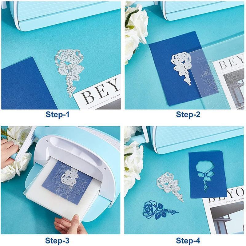 4pcs Flower Metal Cutting Dies Stencil DIY Scrapbook Album Paper Card Template