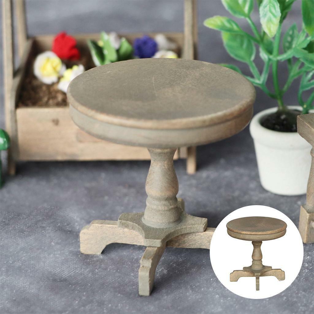 2Pcs Mini 1/12 Scale Table :6 Cabinet   Life Scene Ornaments