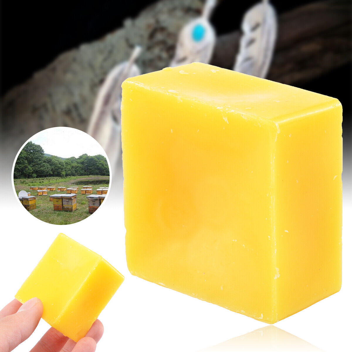 50g  Beeswax Cosmetic Grade Filtered Natural Pure Bees Wax Bars 1.76oz
