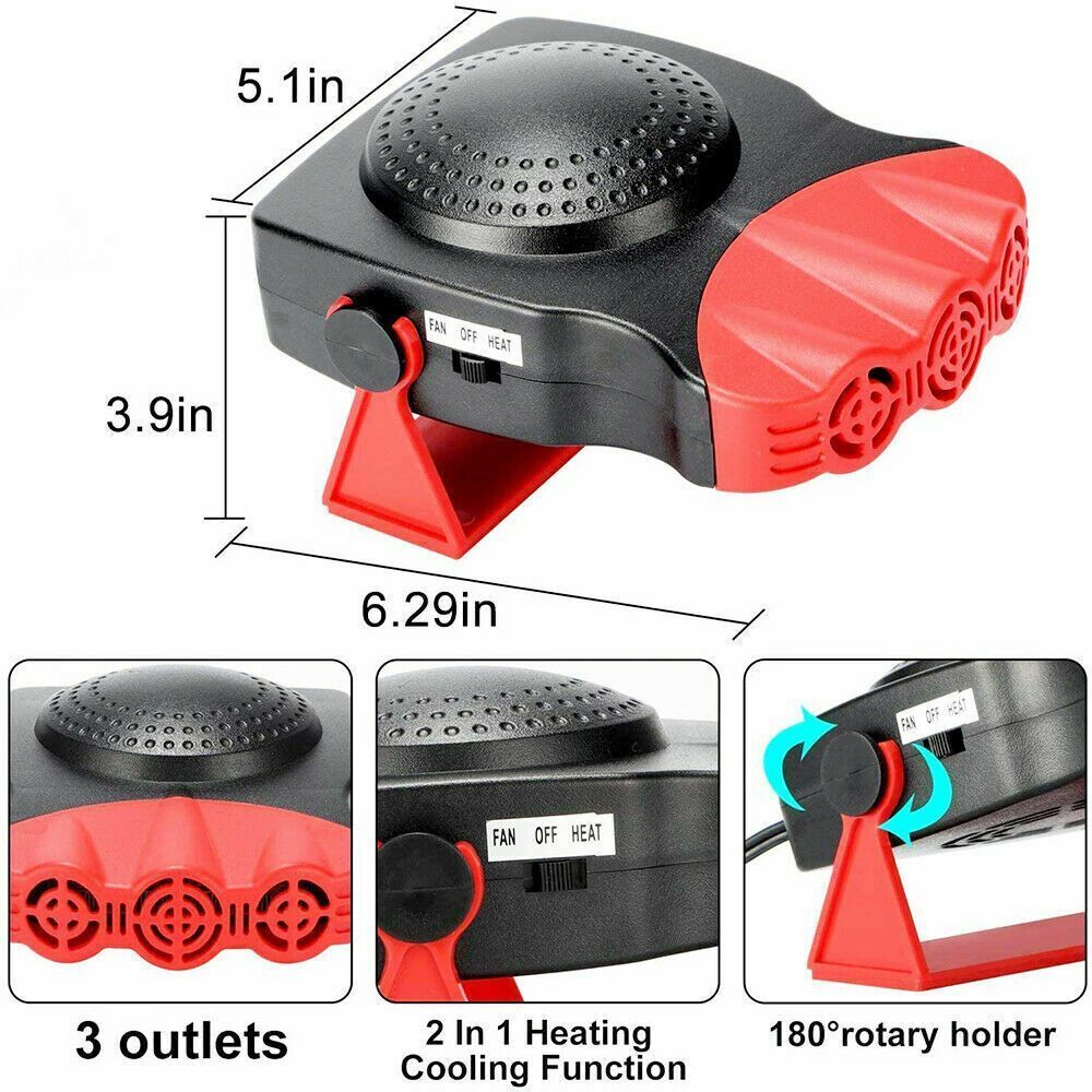 Cooler Dryer Car Van Heater Hot Warm Vehicle Cooling Fan Car Auto Heater