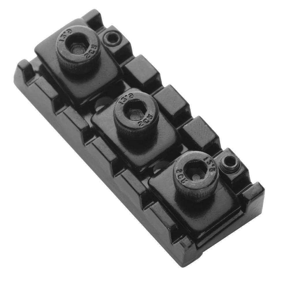42.5mm Zinc Alloy Electric Guitar Locking Nut String Lock w/ Wrench(Black)