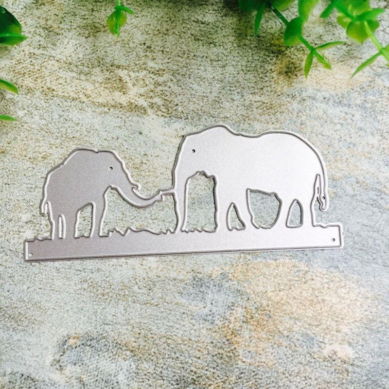 Elephant Metal Cutting Dies Stencil DIY Scrapbooking Album Stamp Paper Card