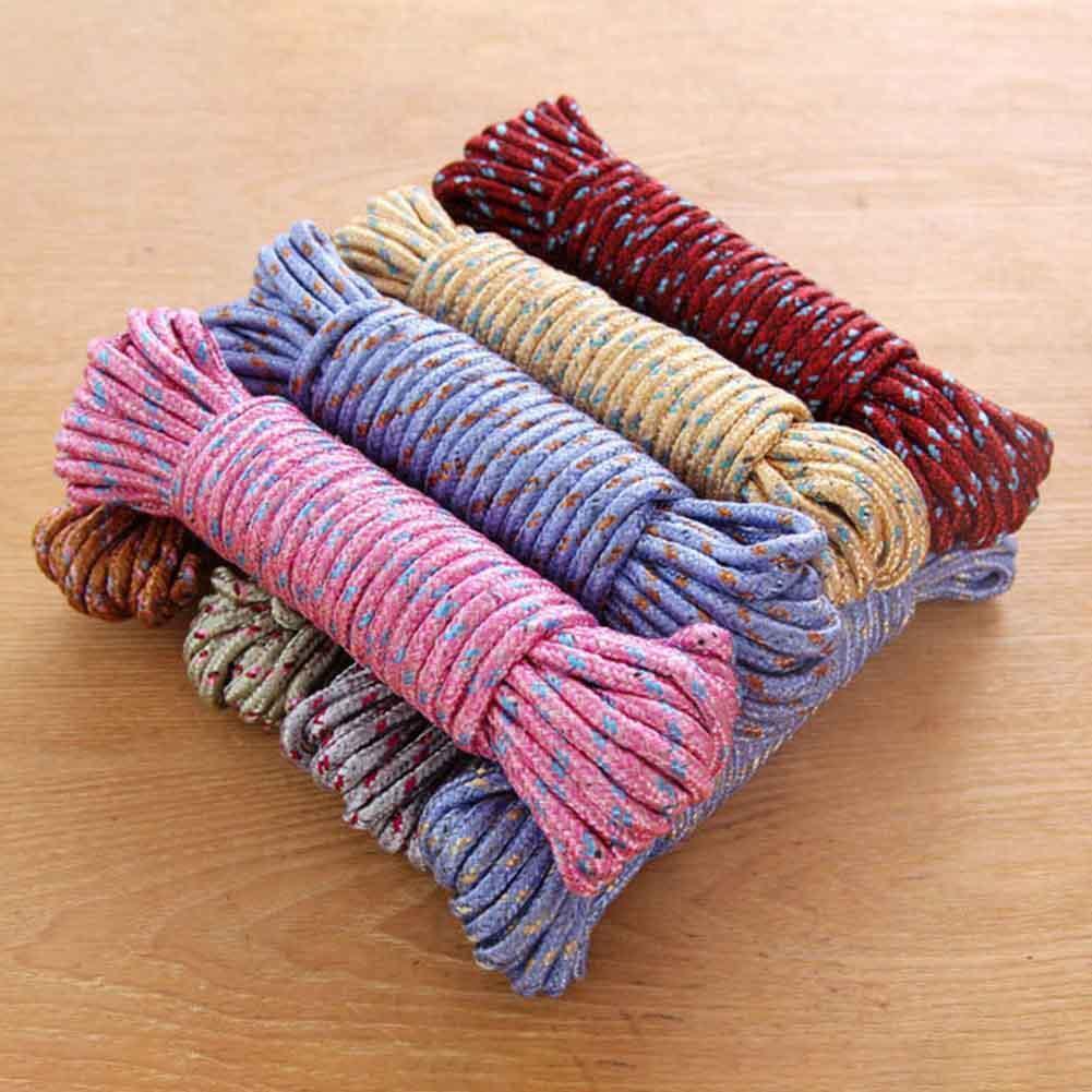 10m Nylon Laundry Hanging Rope Anti Slip Windproof Indoor Home Clothesline