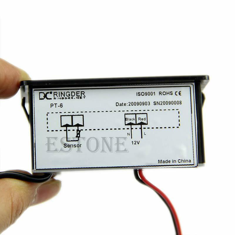 Hot 12V Vehicle Car LED Digital Thermometer Temperature Meter Probe -40~110°C
