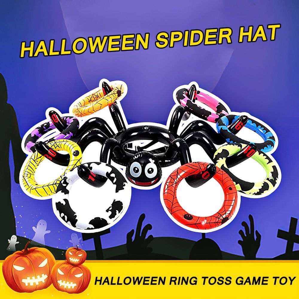 Ring Toss Games Halloween Toss Game Halloween Party Decor Inflatable Spider Hat