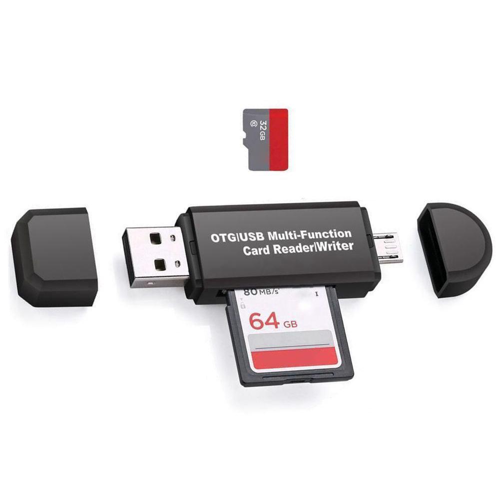Micro USB+USB OTG Card Reader USB2.0 Memory Card Adapter for PC Android