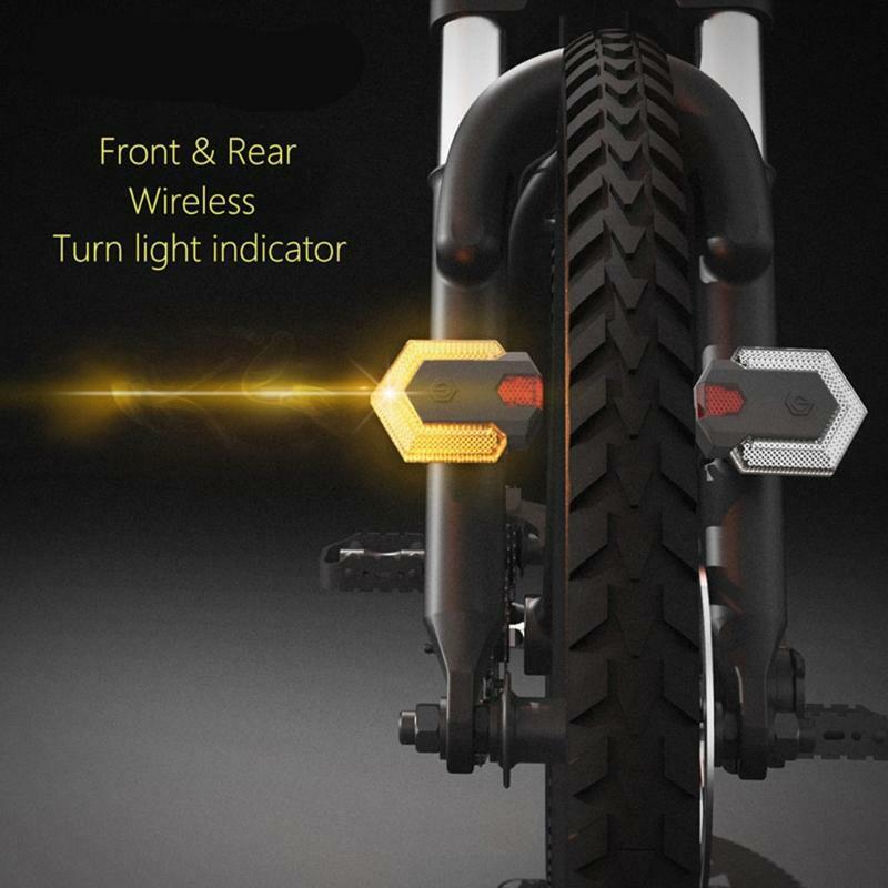 Bike Turn Signal Front Rear Light with Wireless Remote Control Bicycle Taillight