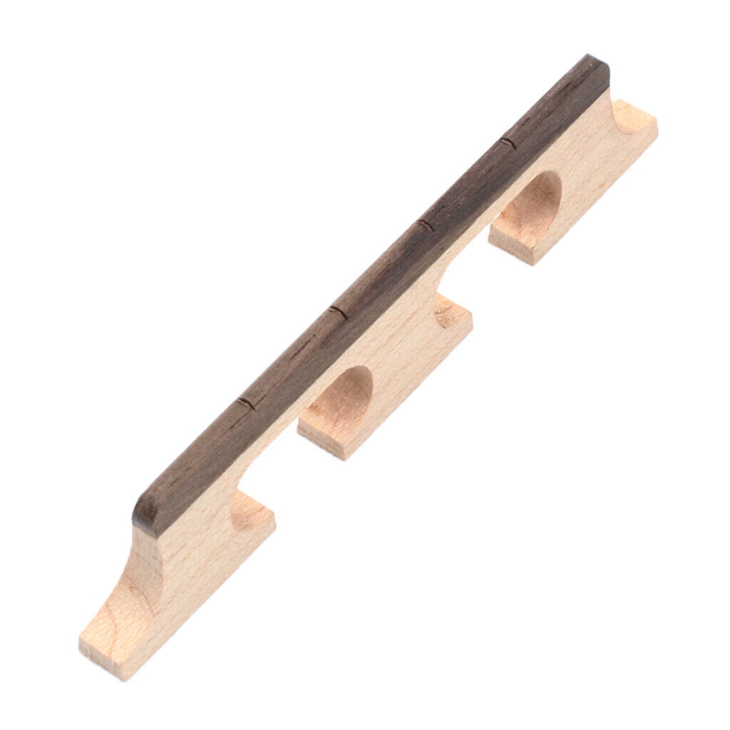 2 Pieces Wooden 4 Strings Banjo Saddle Bridge String Instrument