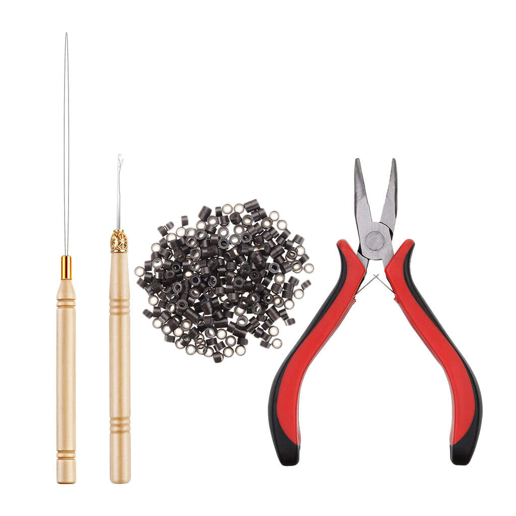 Bun extension Kit Plier Plus Pulling Hook Bead  And Loop  Tool Kits - 2#