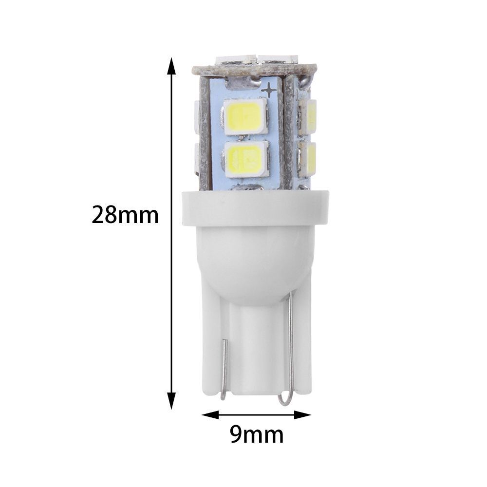Plate Lamp 10SMD White W5W 2825 158 192 168 194 Car Bulbs LED Light T10