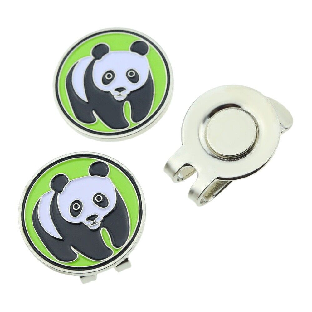Cute Stylish Green Pande Pattern Design Hat Clip & Magnetic Golf Ball Marker