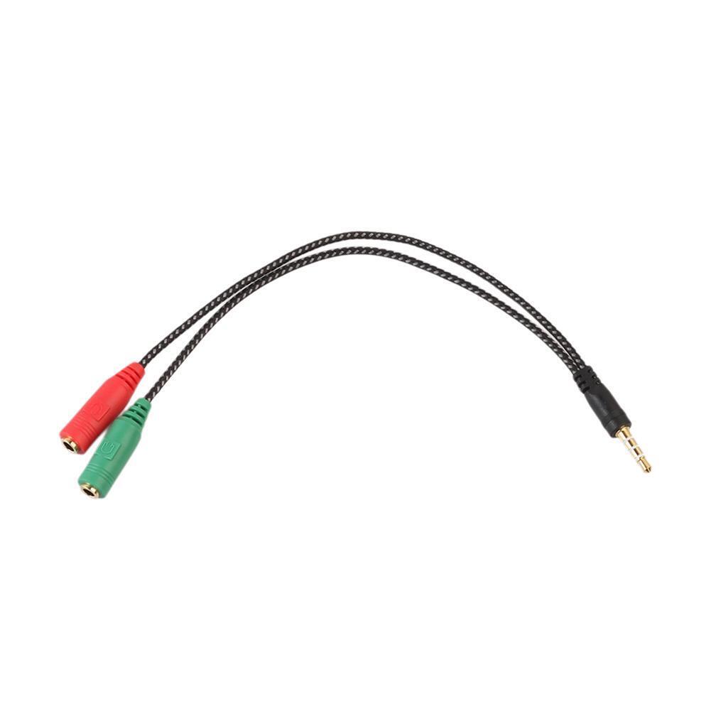 3.5mm Stereo Audio Male to 2 Female Headphone/Mic Y Splitter Cable