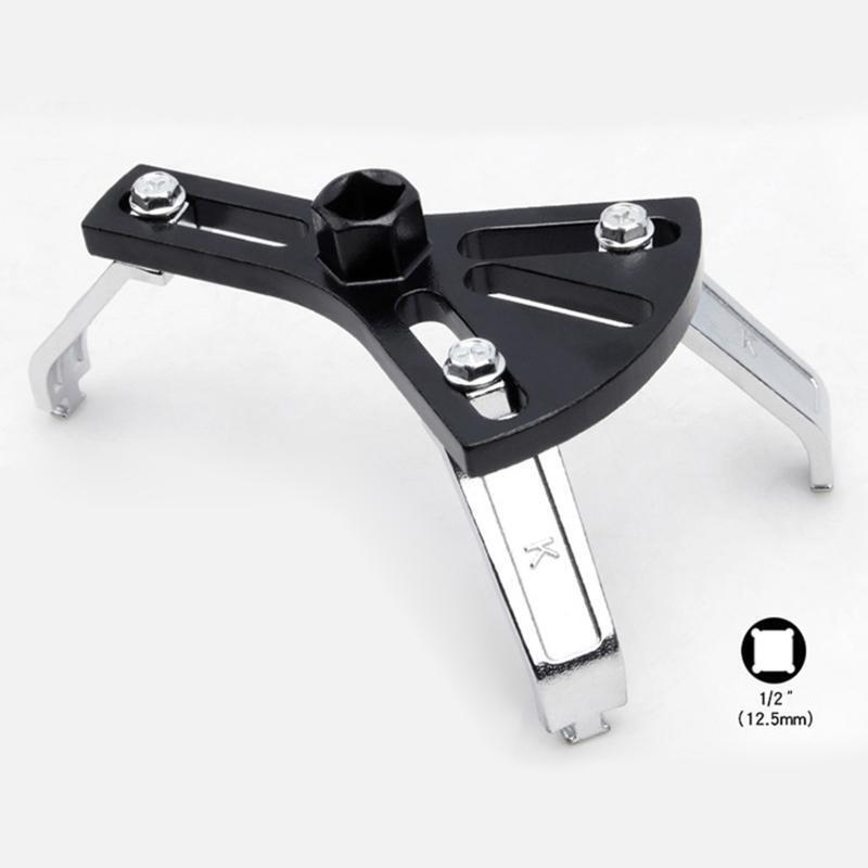 Fuel Pump Removal Tool Carbon Steel Oil Pump- Cover Wrench 3 Claws Type for Car