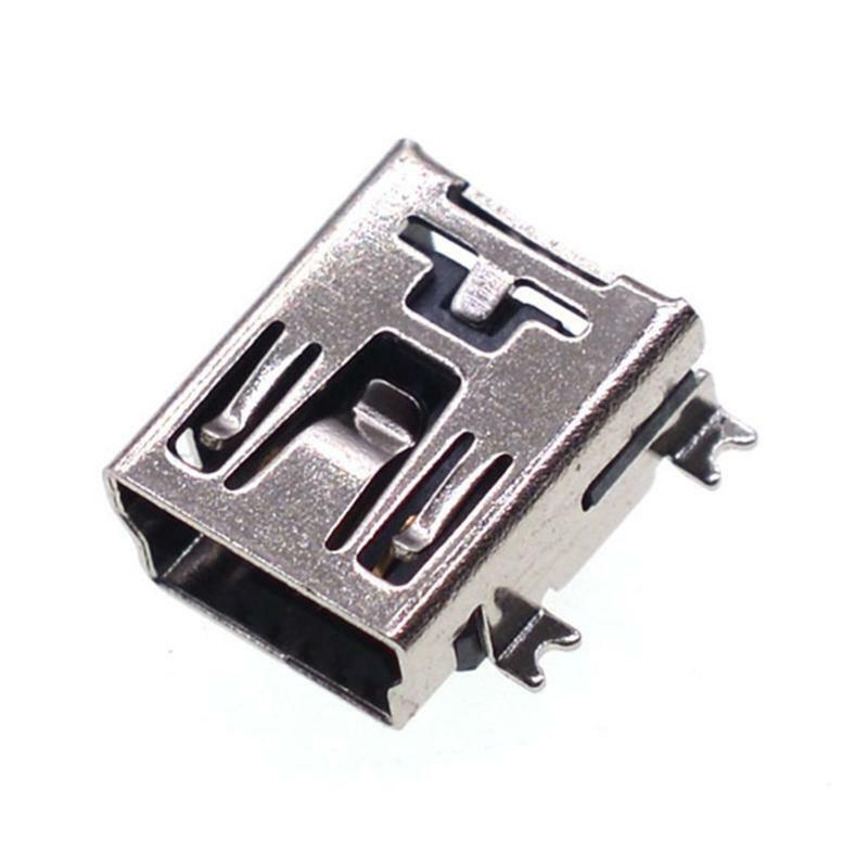 10PCS Mini USB SMD 5Pin Female USB Socket Connector Plug Metal 4 Legged Plug
