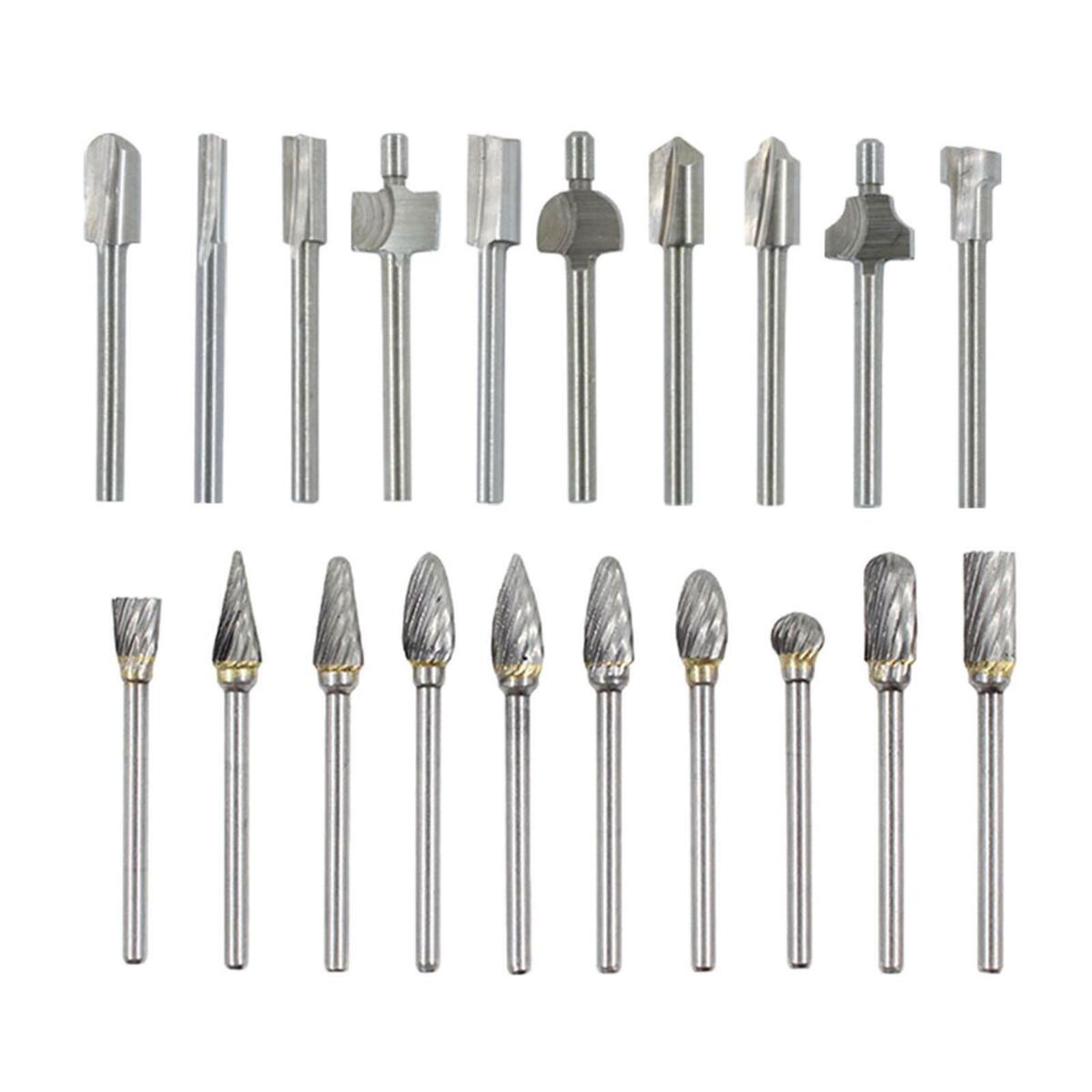 20 Pieces Rotary Drill Set, Rasp Drill   Engraving Carving