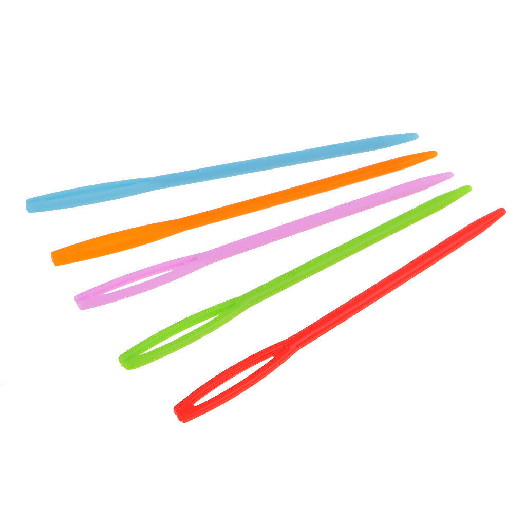 100pcs Plastic Sewing Needles for Kid Wool Cross Stitch Knitting Crochet 7cm