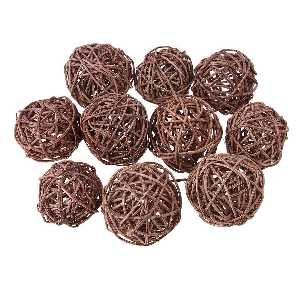 24pcs 7cm Rattan Cane Ball for Christmas Wedding Home Party Decor Ornament