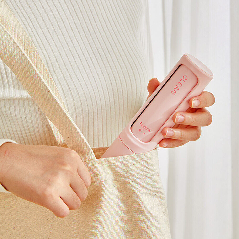 Hair Remover Lint Roller Fur Clothes Cleaning Sticky Dust Brush (Pink)