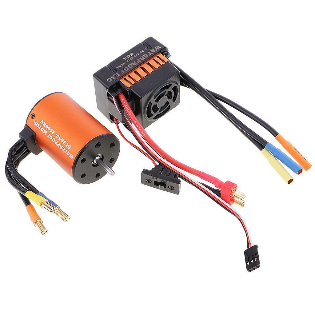 Upgrade Waterproof Brushless 3650 3500KV +60A ESC Combo /10 RC Car