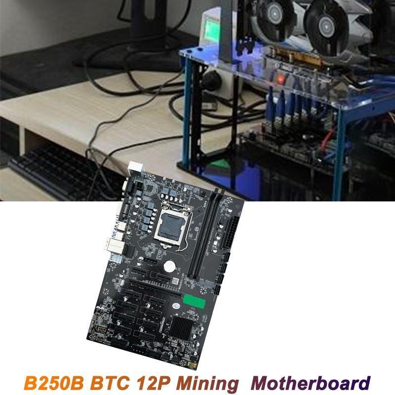 Motherboard B250B BTC CPU Miner Motherboard DDR4 12 PCI-E Graphics Card LGA 1151