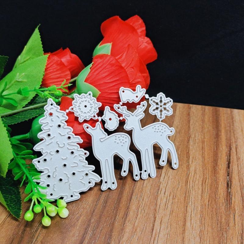 Christmas Tree Deer DIY Scrapbooking Carbon Steel Cutting Dies Photo Album Cards