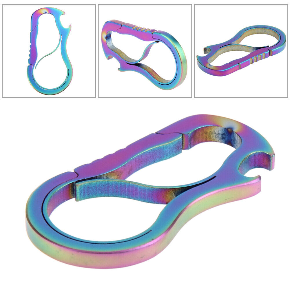Metal Fast Buckle Outdoor Keychain EDC Equipment Titanium Alloy Carabiner