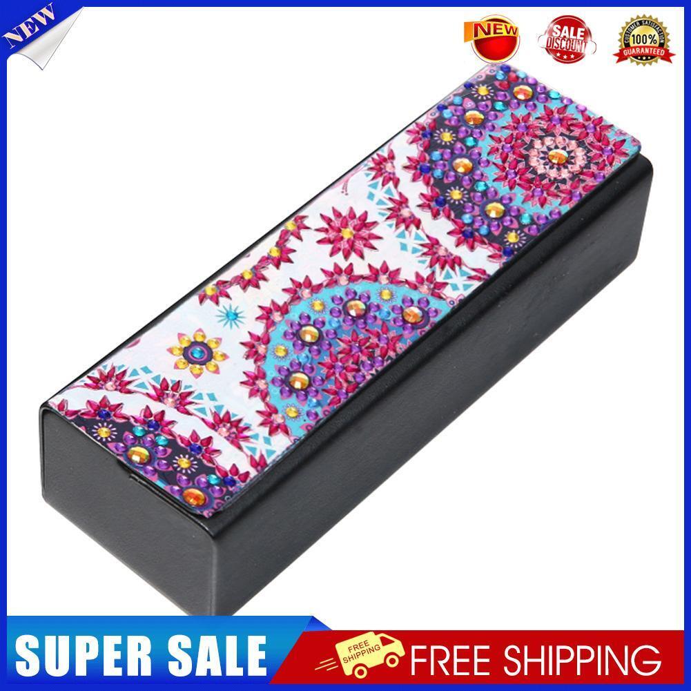 DIY Diamond Painting Eye Glasses Storage Box Travel Leather Sunglasses Case