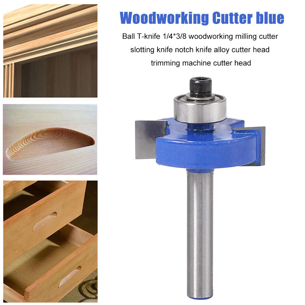 T-Sloting Router Bit with Bearing T Type Wood Slot Woodwork Milling Cutter