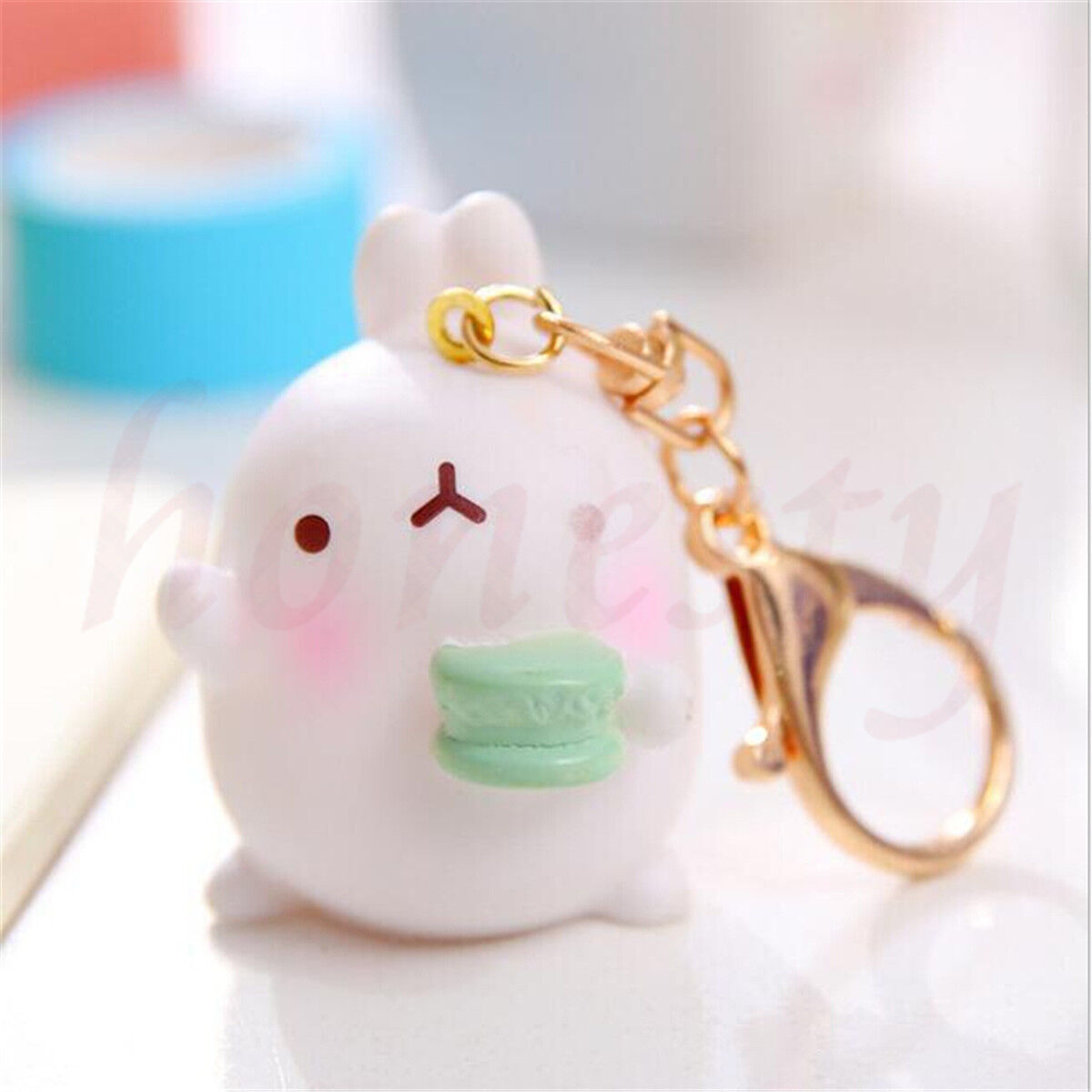 Cute Rabbit Character Molang Keyring Charm Pendant Keychain Bag Key Ring Chain