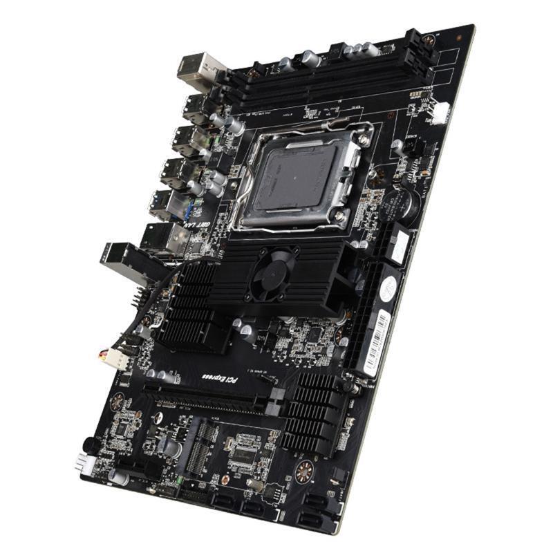 X89 Desktop Motherboard USB3.0 PCI-E X16 2 x DDR3 Memory Slot with Cooling Fan