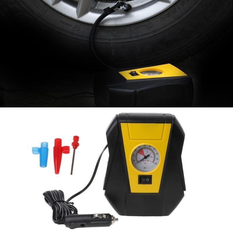 Car 12V Electric Tire Inflator Auto Portable Air Compressor Pump LED Emergency