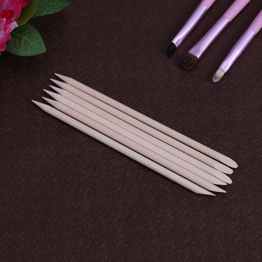 100pcs/Bag Nail Art Cuticle Pusher Remover Wood Clean Nail Manicure Sticks