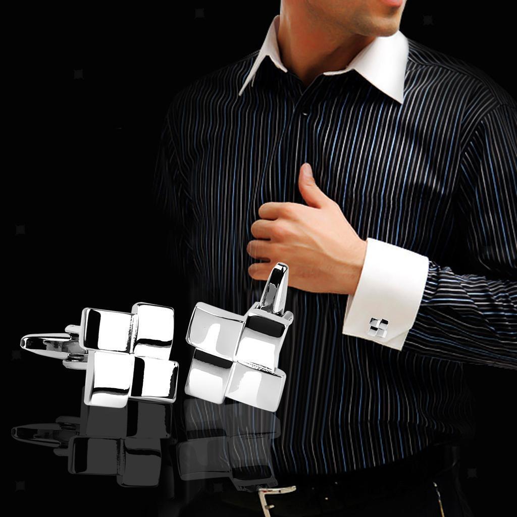 MEN'S  GEOMETRIC FORMAL SHIRTCASE CUFFLINKS CUFF LINKS WEDDING JEWELRY