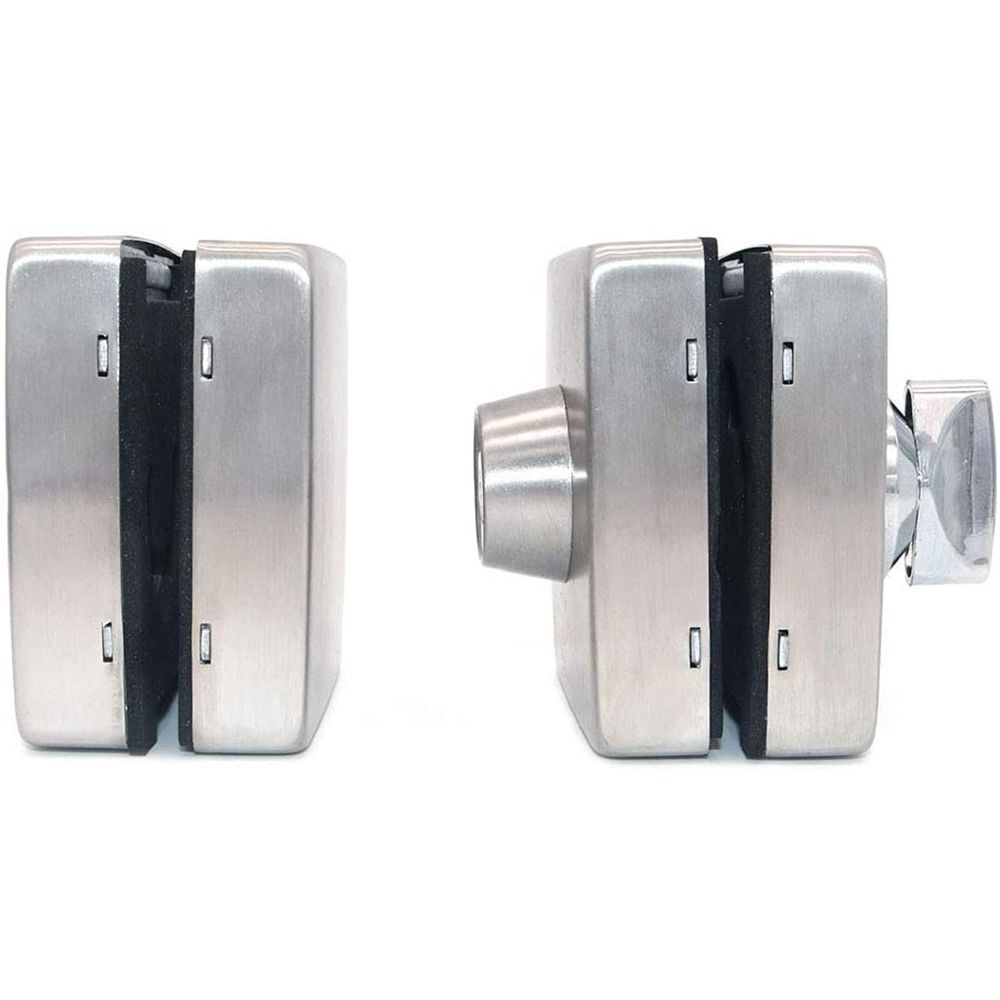 Security Home 10-12mm Glass Lock Double Glass Door Lock 4 Bolts Both Sides Open