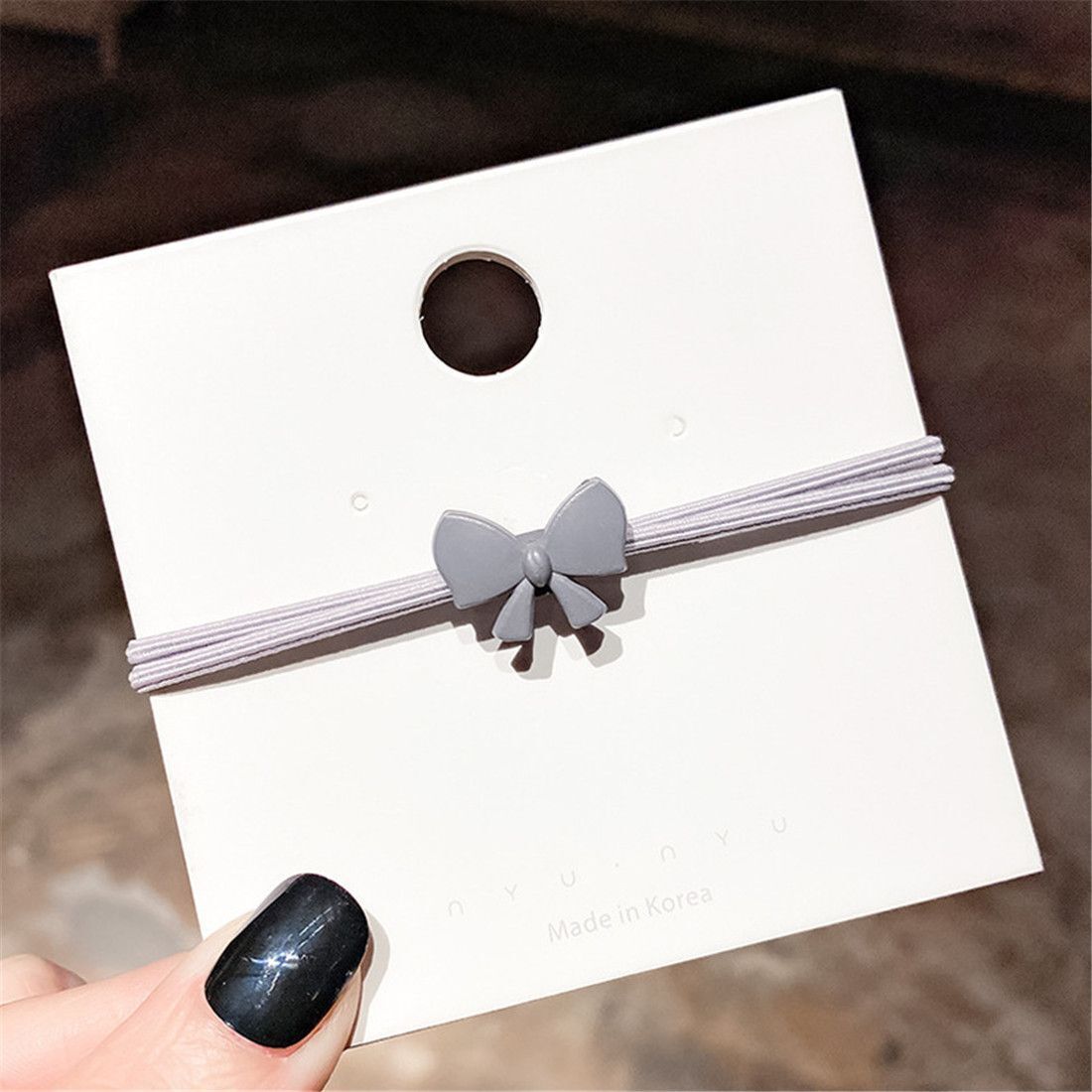 Gift Random Color Girl Women Bow High Elastic Hair Tie Rope Hair Ring